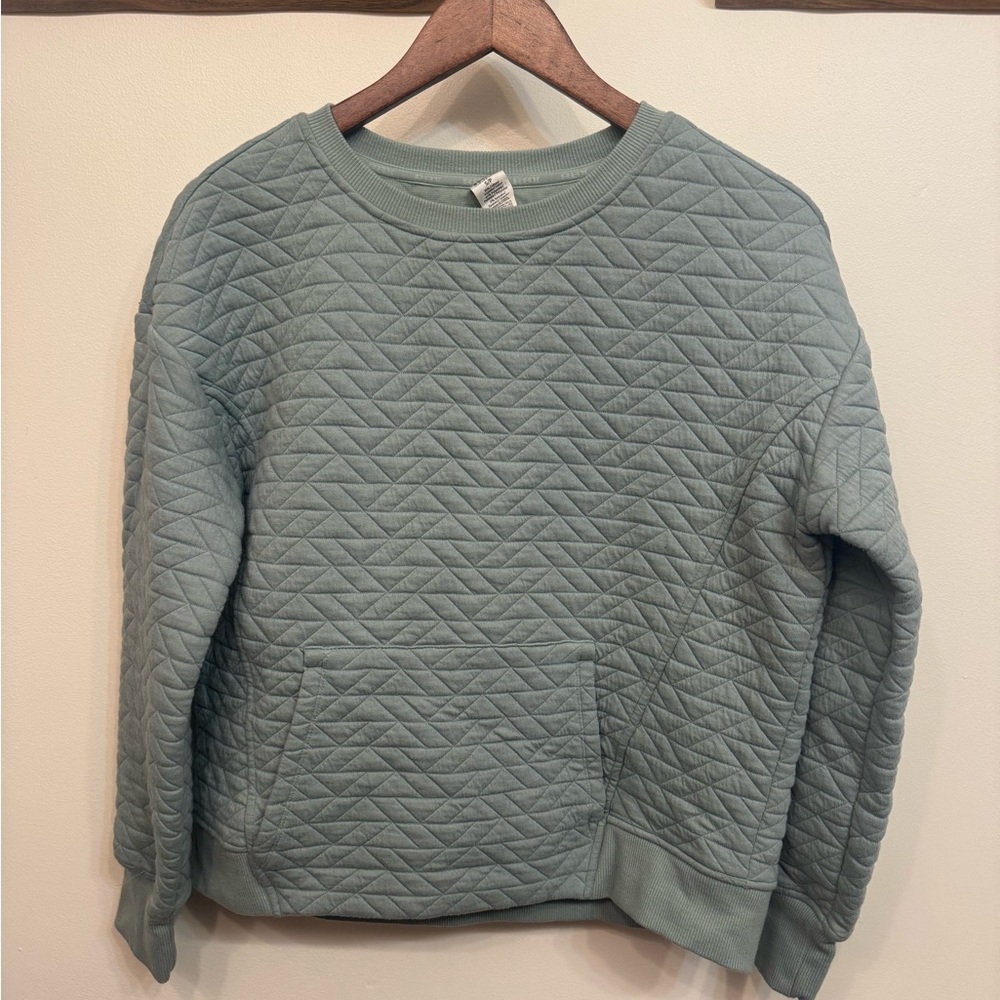Quilted Green Pullover Small